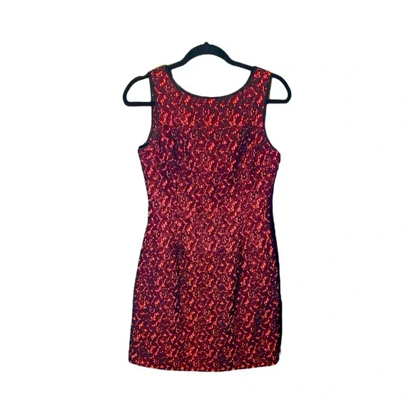 Aidan Mattox Formal Sleeveless Coral and Black Dress - Picture 1 of 4